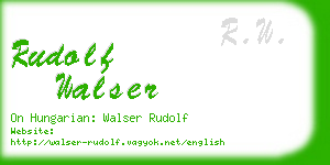 rudolf walser business card